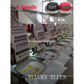 ELUCKY 2016 New Condition 6 Heads Flat /Cap/T-shirt Embroidery Machine